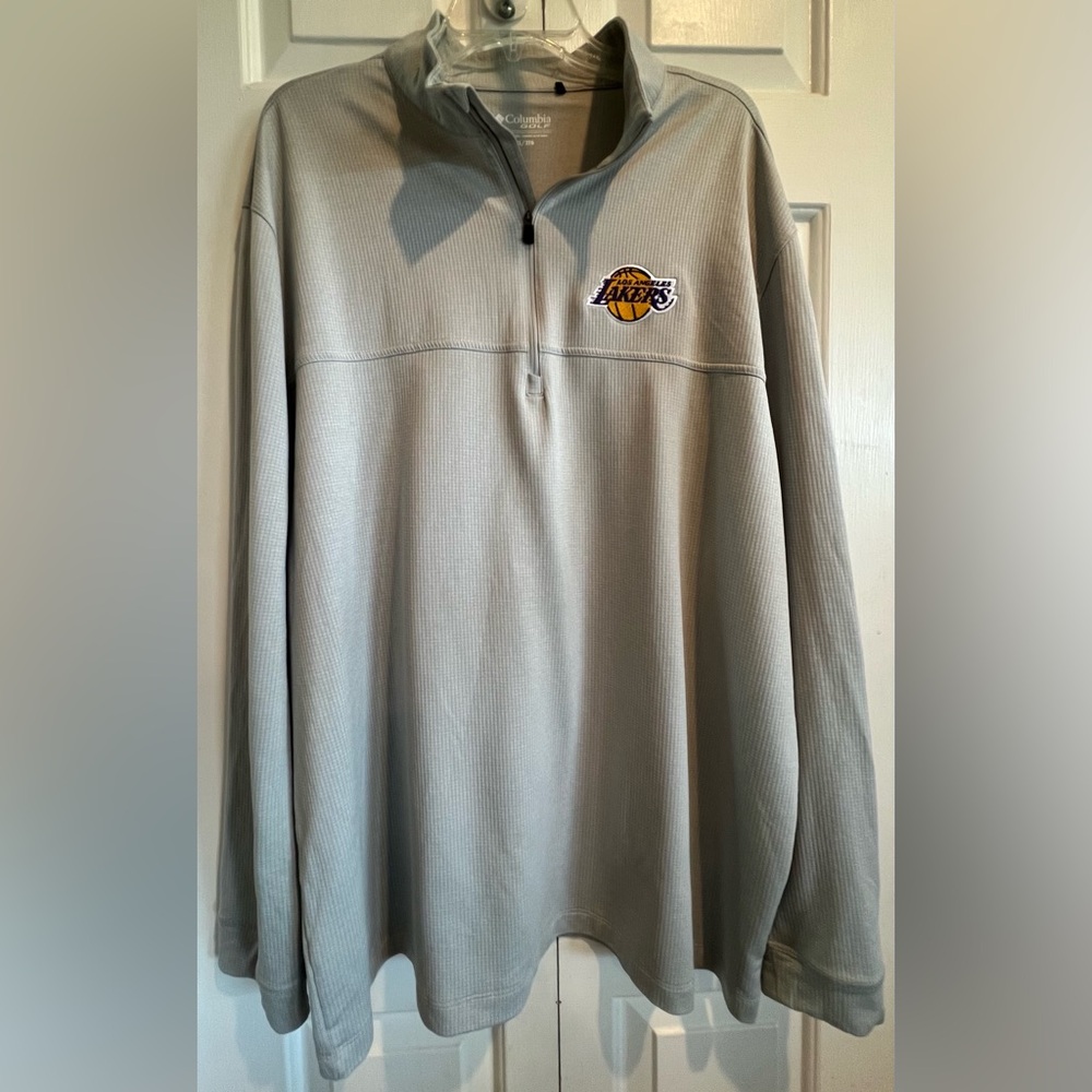 Columbia🩶🏀 Gray Los Angeles Lakers Quarter-Zip Pullover - Picture 2 of 6